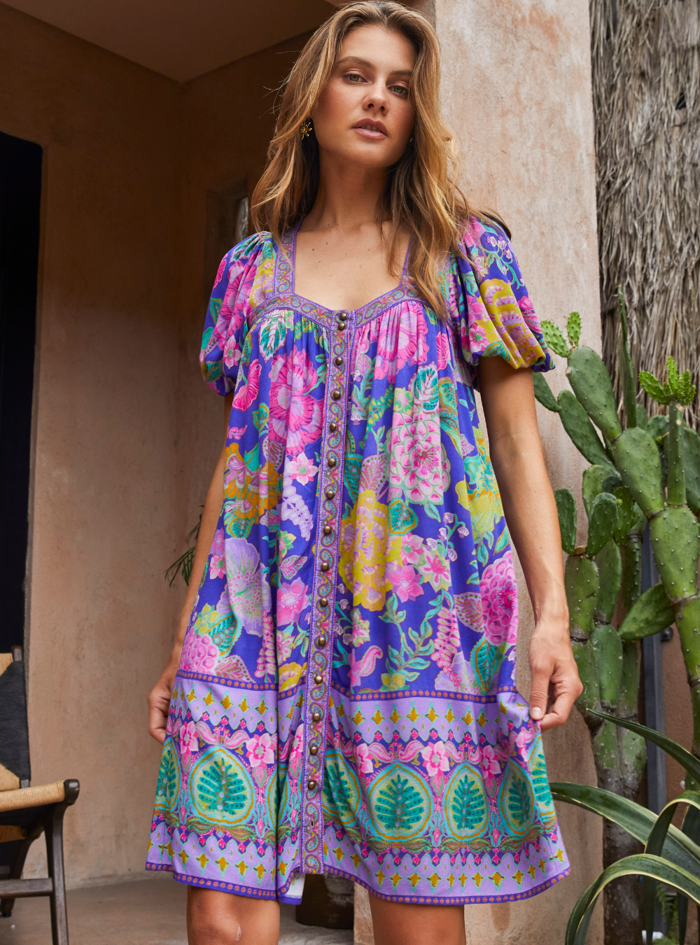 Savannah Mini Dress - Hibiscus