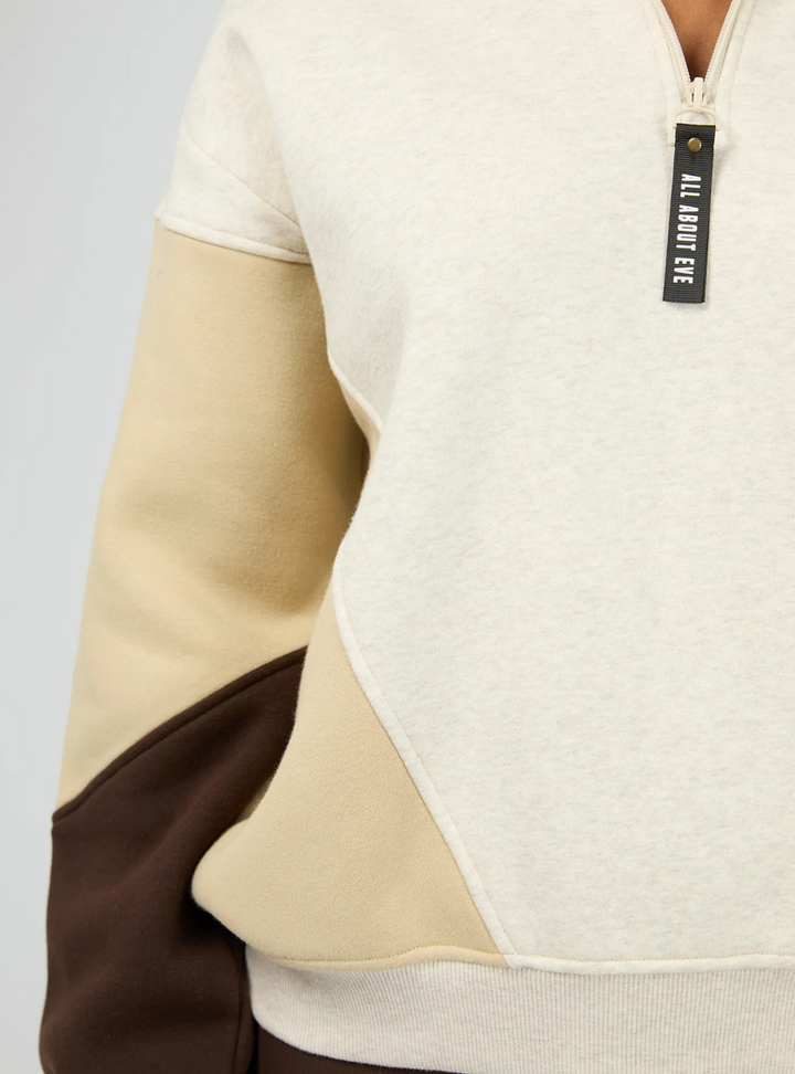 Savannah Panel 1/4 Zip - Oat