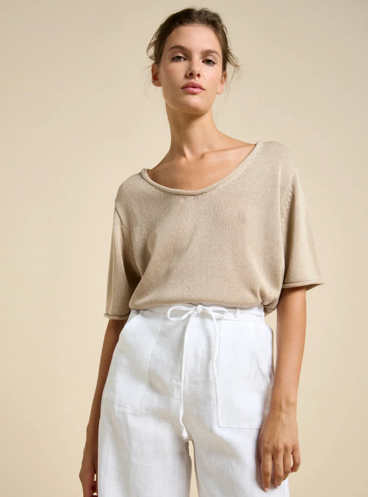Scoop Spring Tee - Natural