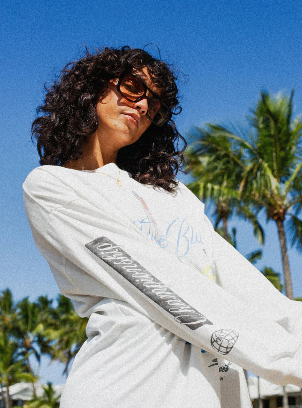 True Blue Long Sleeve T-Shirt - Salt