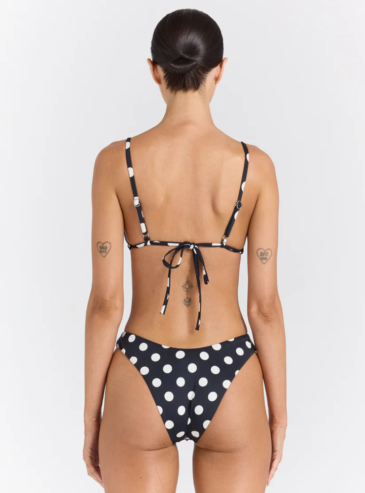 Seaside High Cut Cheeky Bottom - Black