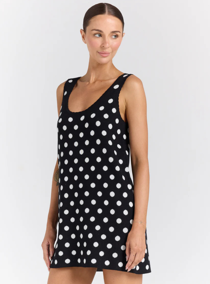 Seaside U Knit Dress - Black