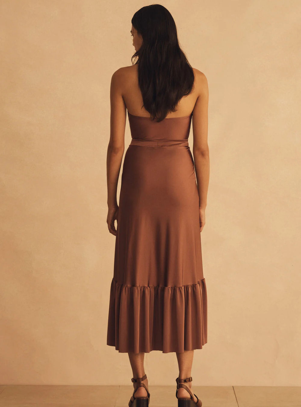 Roma Di Sera Lycra Ruffle Wrap Skirt