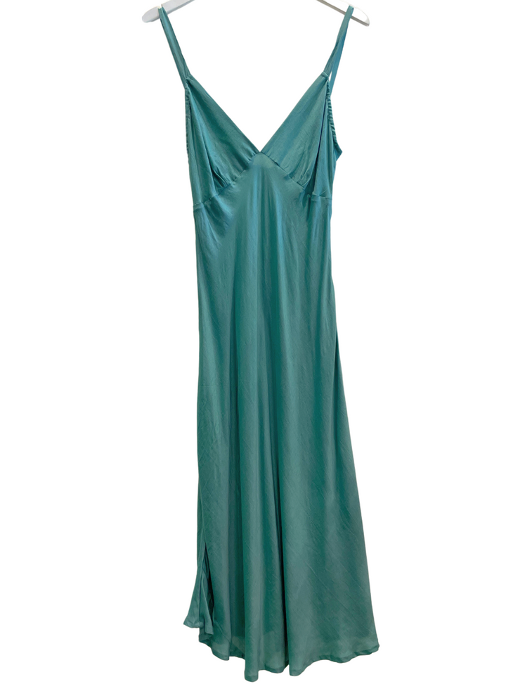 Serena Silk Linen Dress - Teal