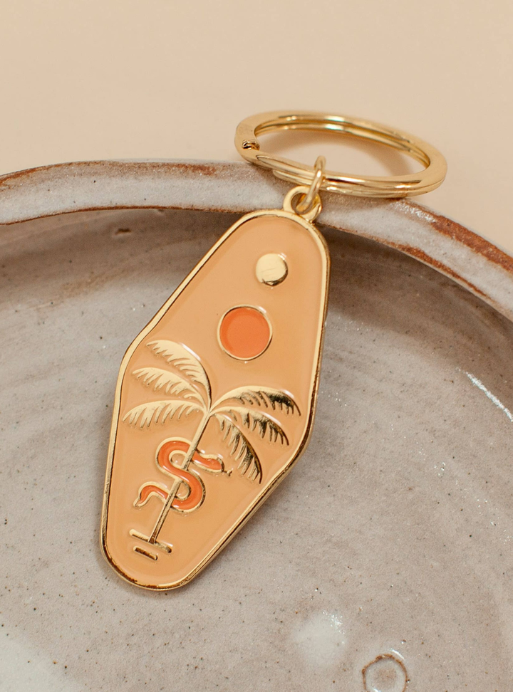 Serpent Enamel Keychain