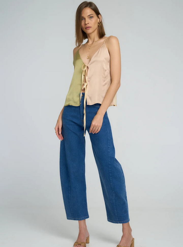 Peony Cami Top - Shell Pink/Pastel Sage/Butter Yellow