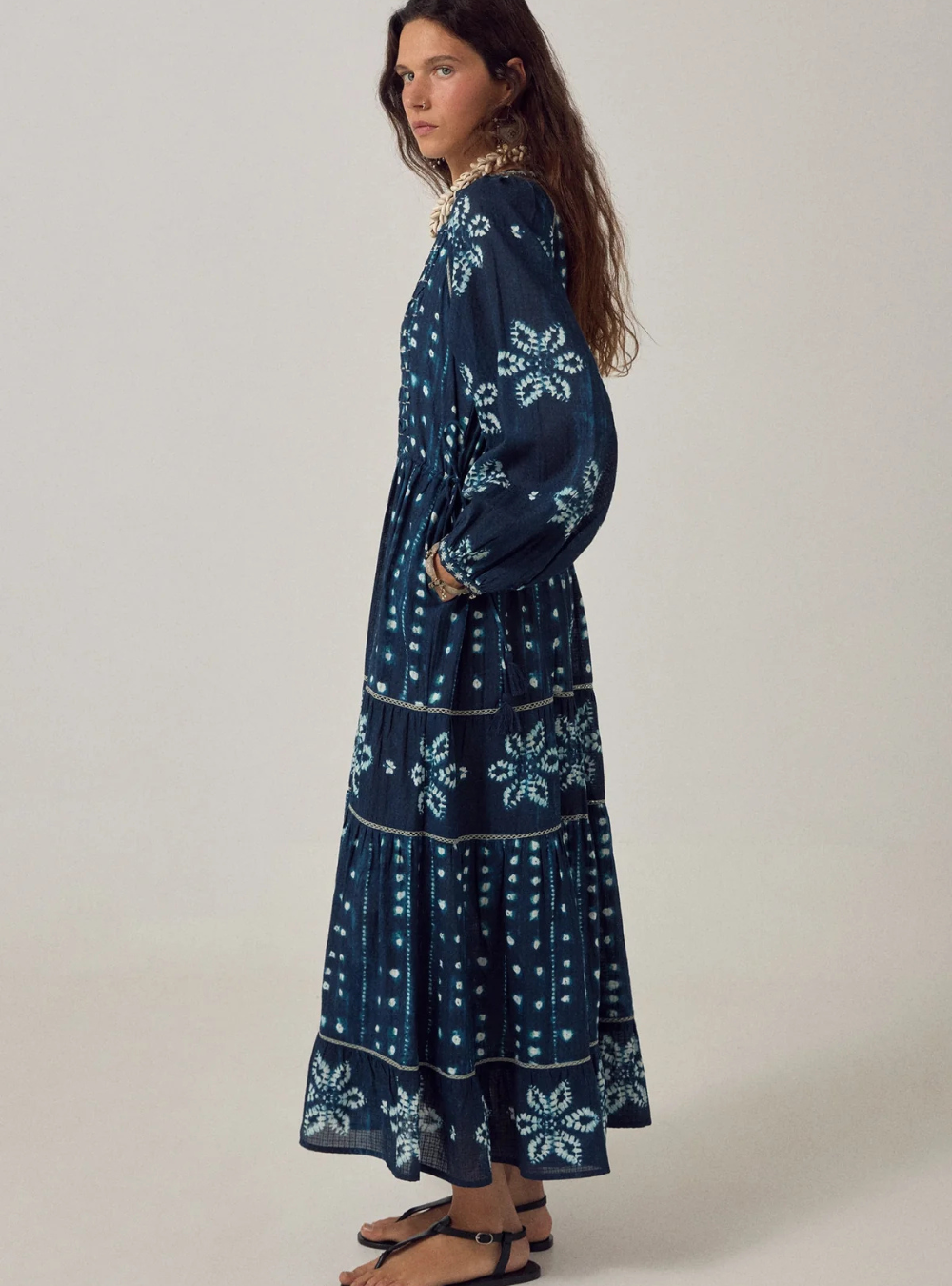 Kumo Dress - Shibori Ink