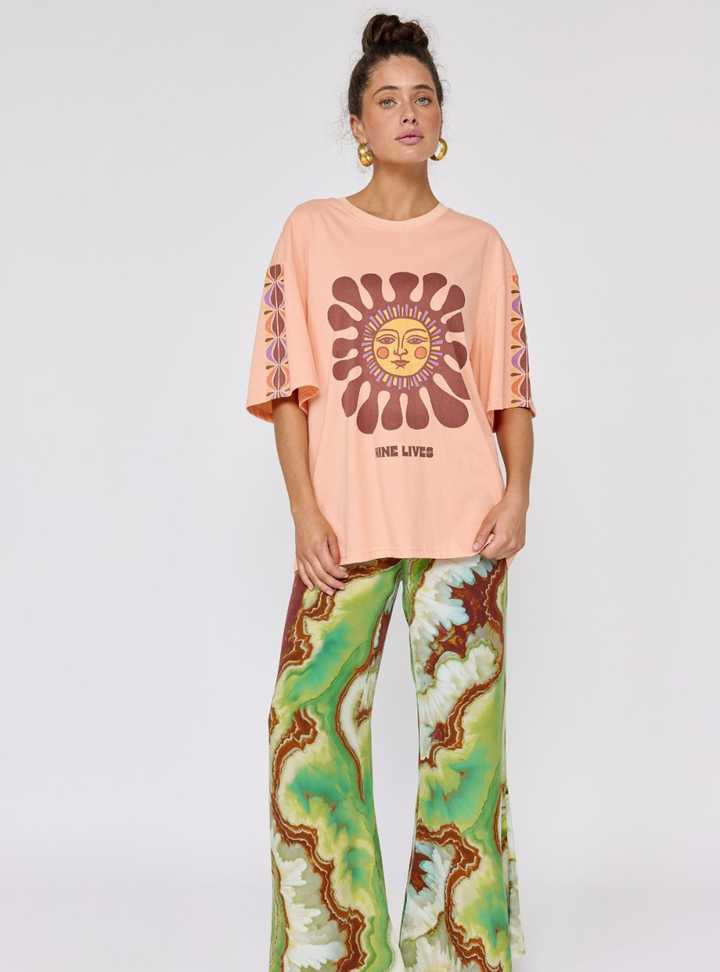 Rainbow Chaser Tee - Peachy