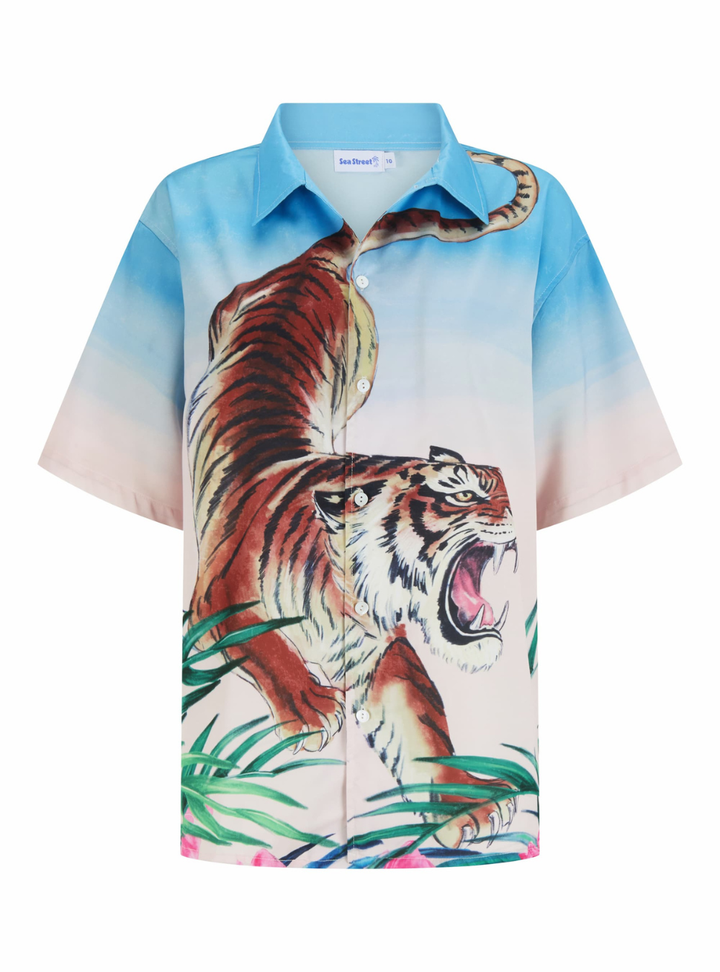 Tiger Relaxed Woven Shirt - Muilti