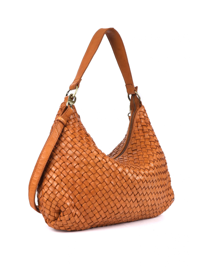 Matilda Woven Shoulder Bag - Tan