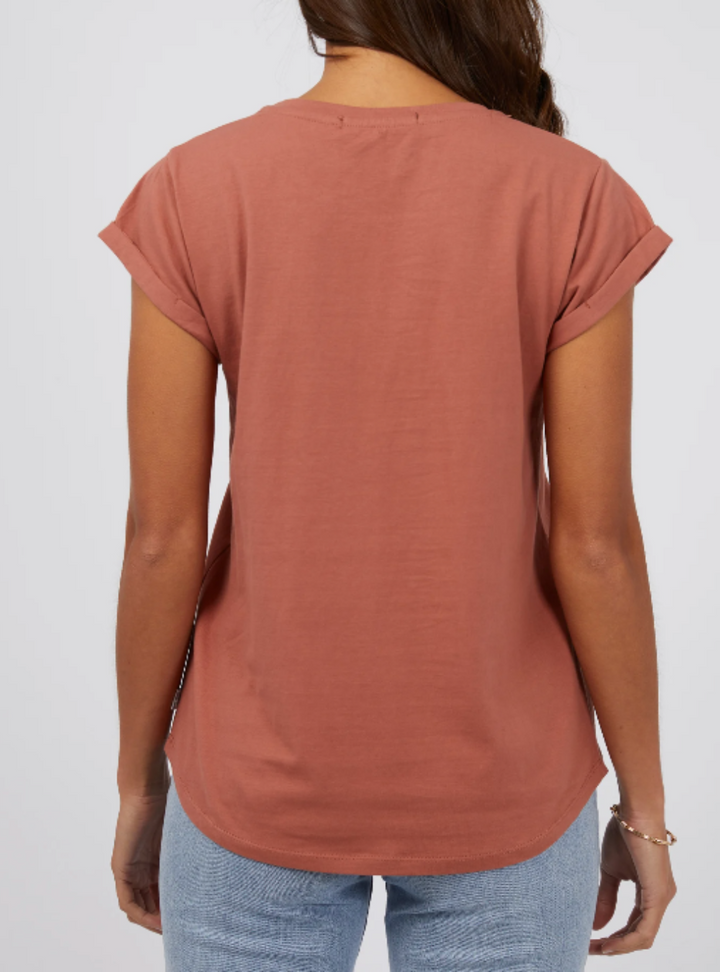 Lucy Turnback Tee - Clay