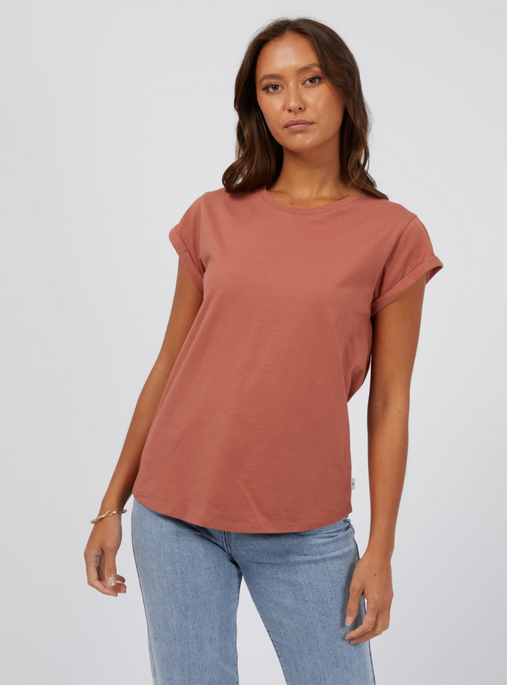 Lucy Turnback Tee - Clay