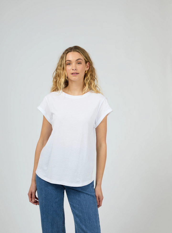 Lucy Turnback Tee - White