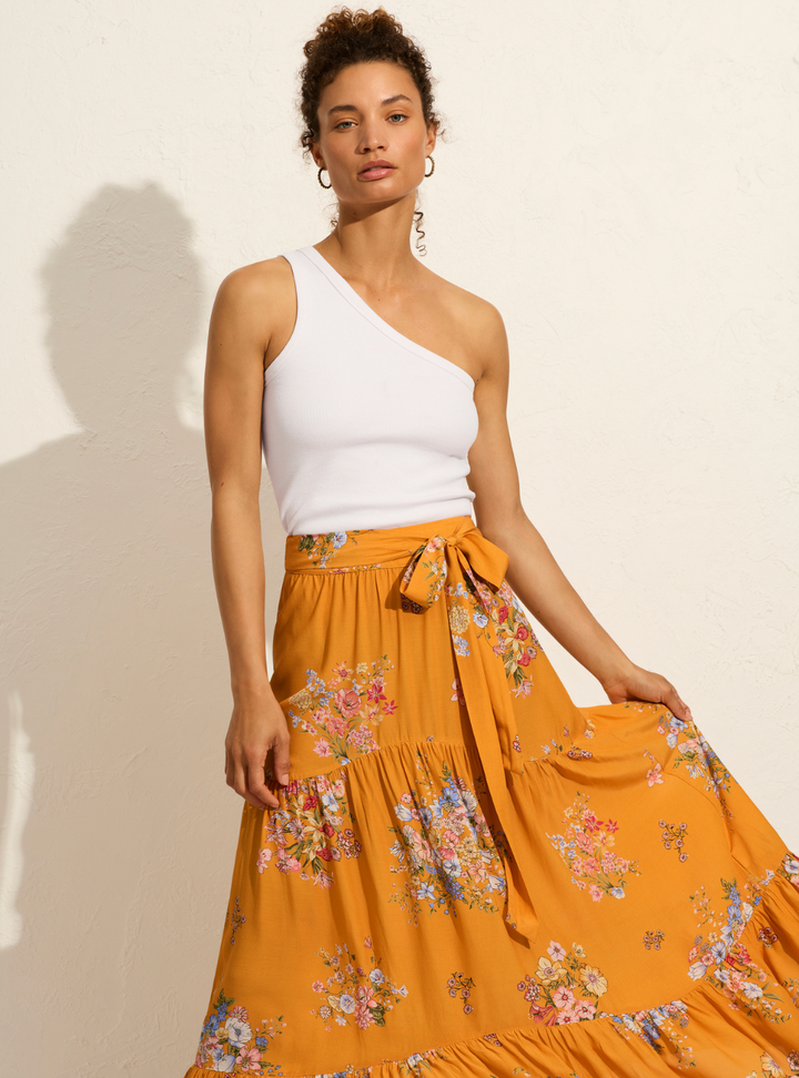 Farrah Midi Skirt - Mango Amoure Floral