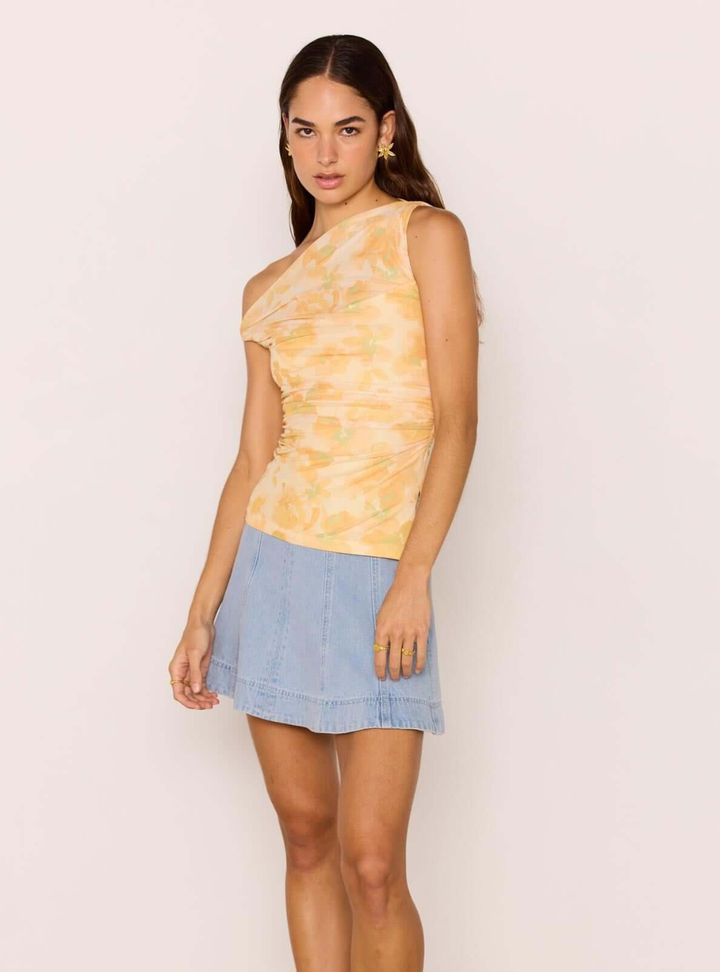 Safir Denim Mini Skirt - Light Blue