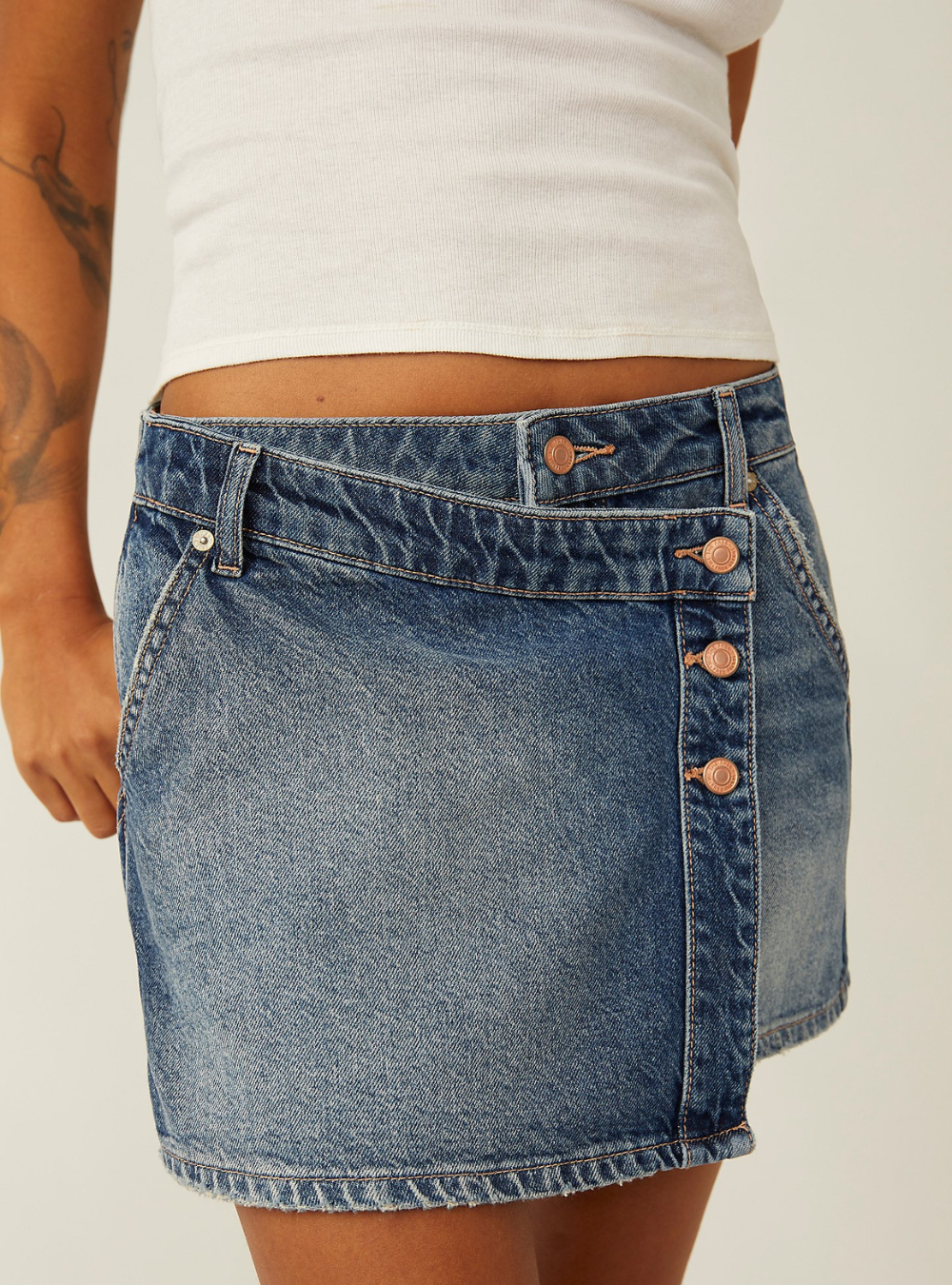 Wynne Denim Skirt - Cornflower