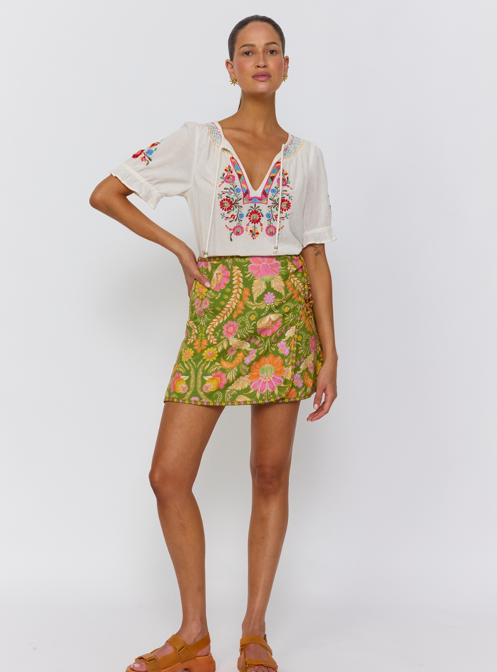 Maison Mini Skirt - Guava