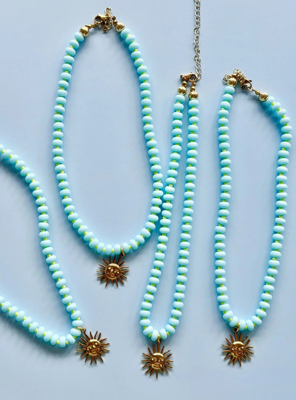 Sky Blue Gem Necklace