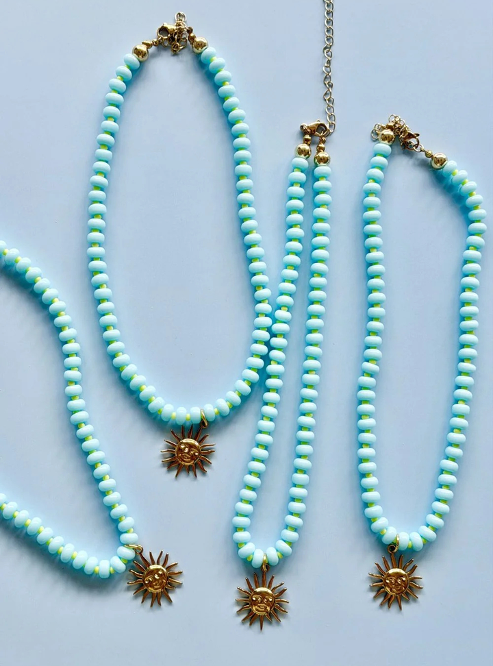 Sky Blue Gem Necklace