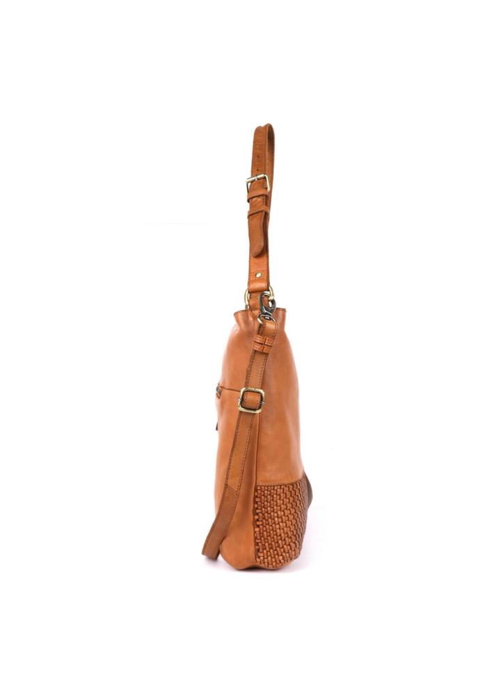Skye Woven Shoulder Bag - Tan