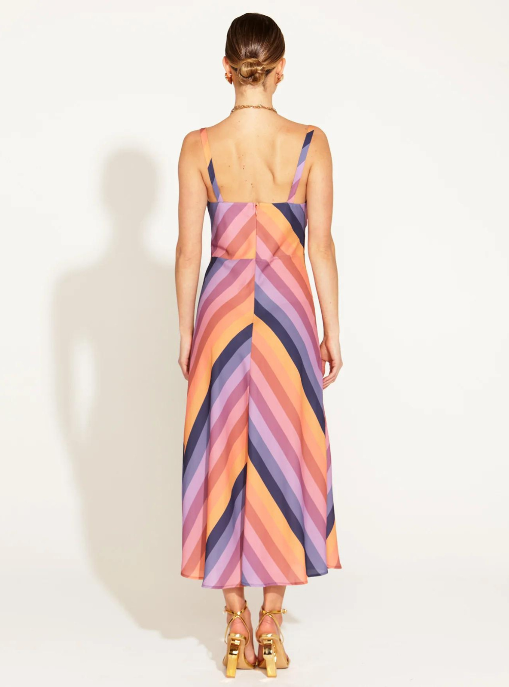 Sunset Dream Slip Dress - Sunset Stripe