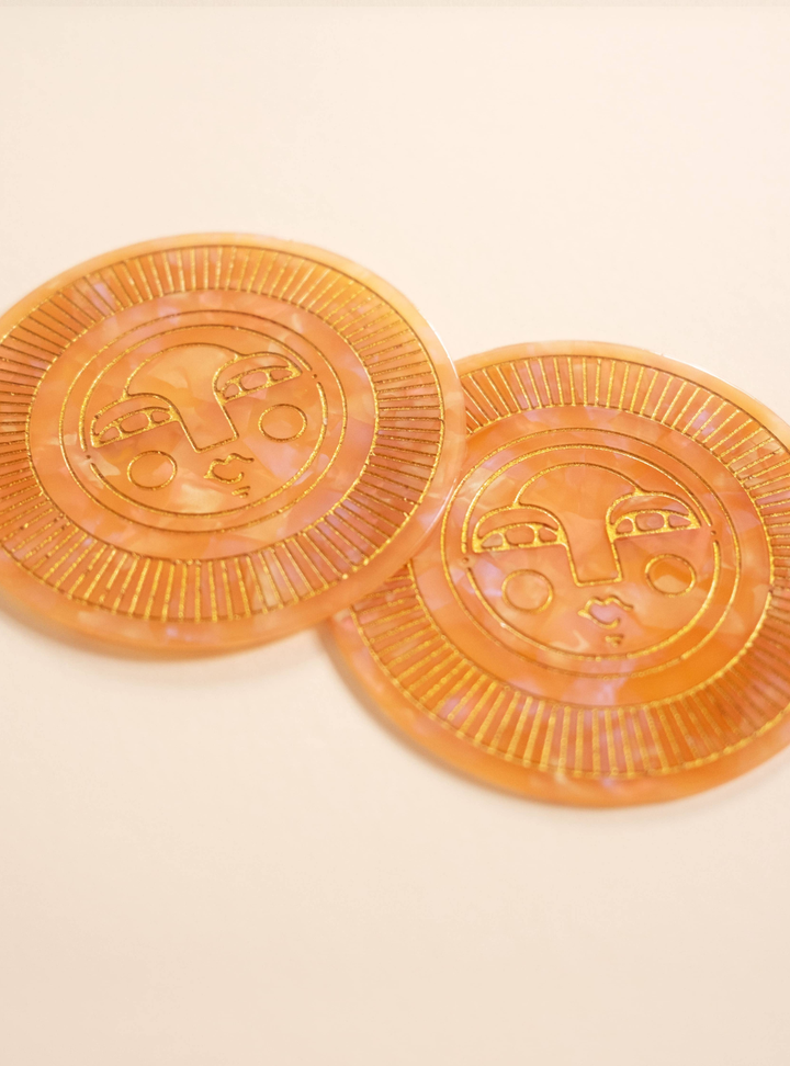 Sol Coasters - Peach Acetate