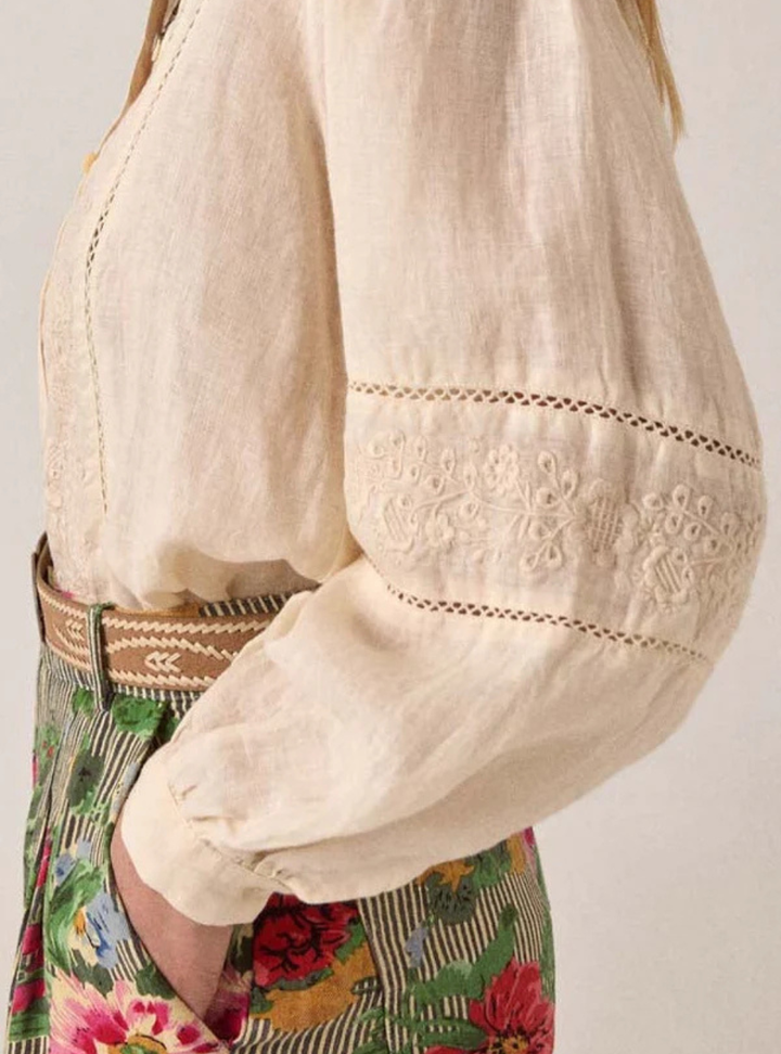 Virginia Blouse - Linen Solstice