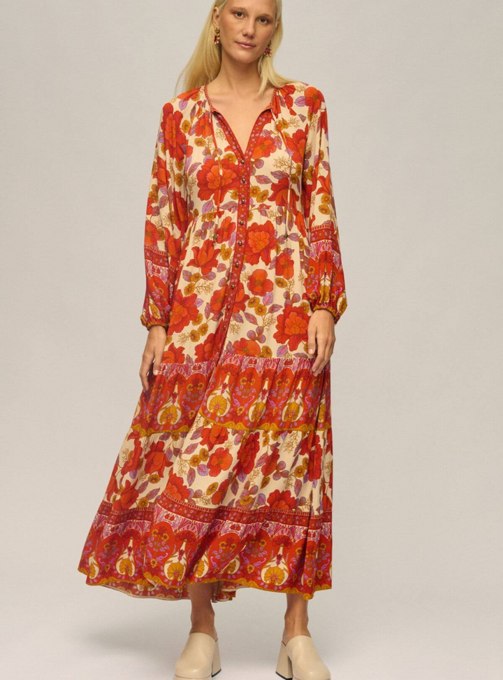 Solstice Maxi Dress - Crimson Rose