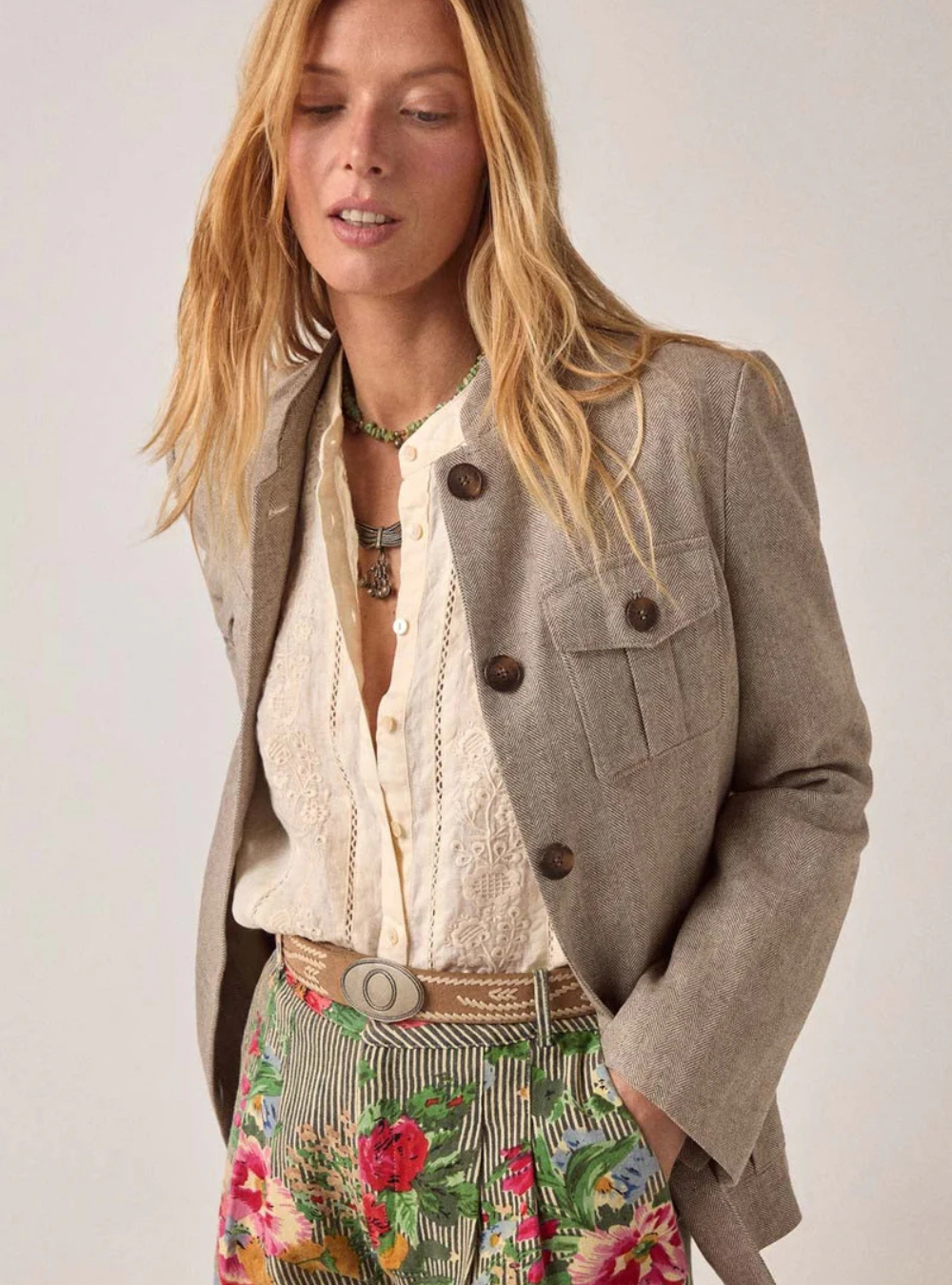 Virginia Blouse - Linen Solstice