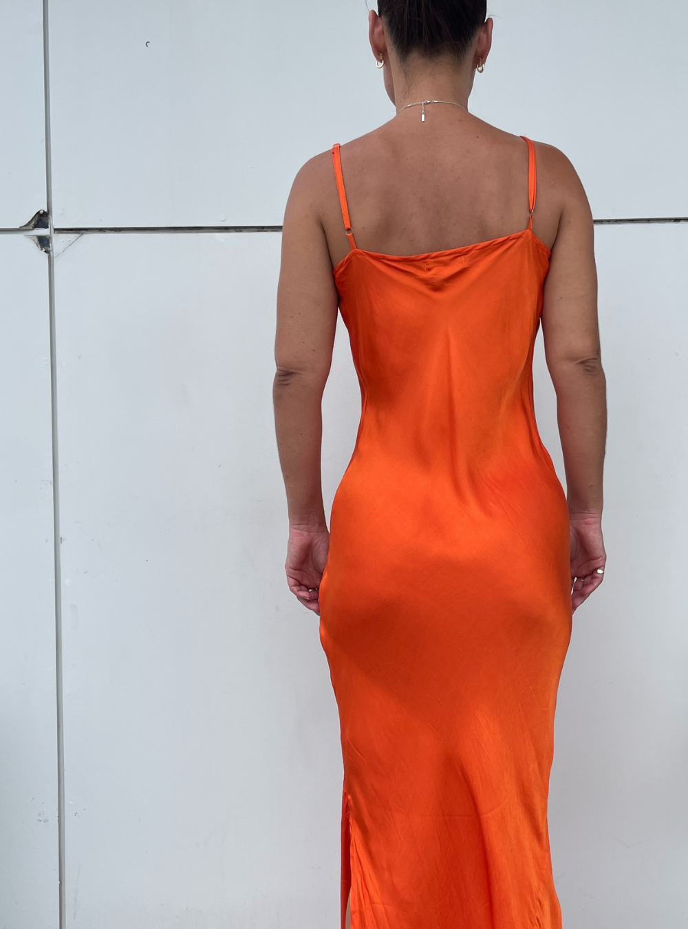 Sophia Cowl Neck Dress - Orange