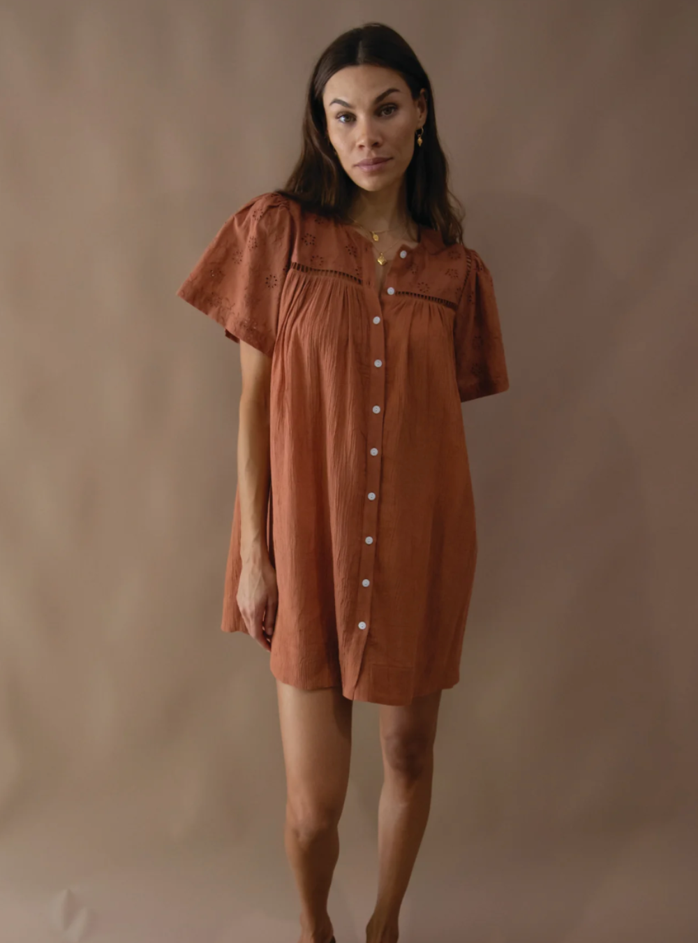 Juniper Smock Dress - Spice