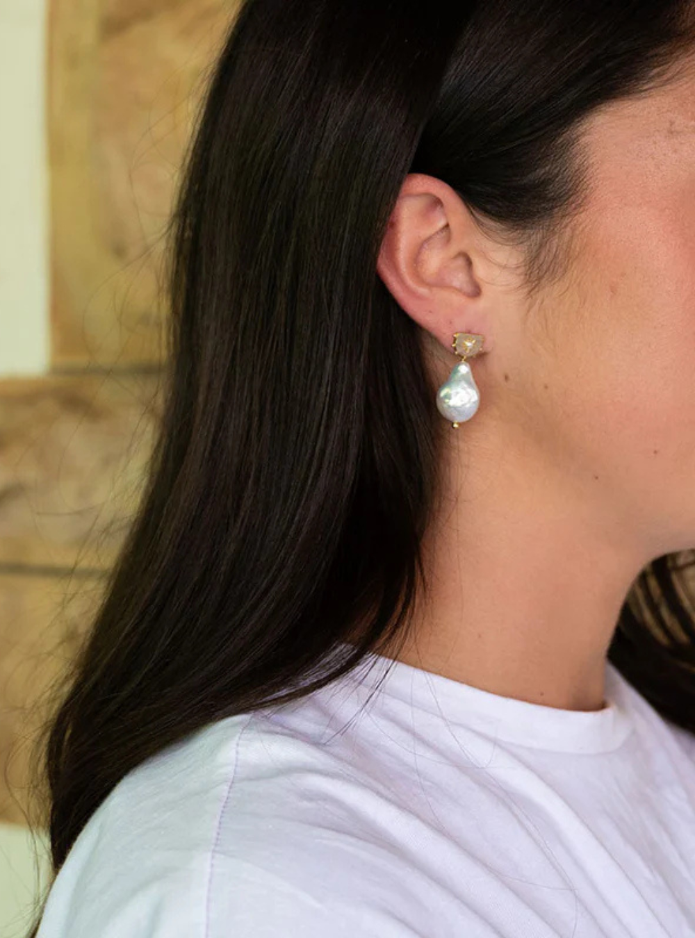 Star of The Sea Pearl Drop Earrings