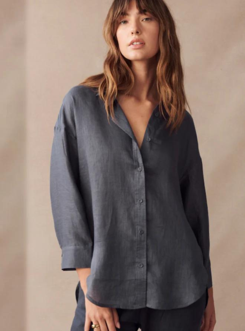 Boyfriend Shirt - Steel Blue