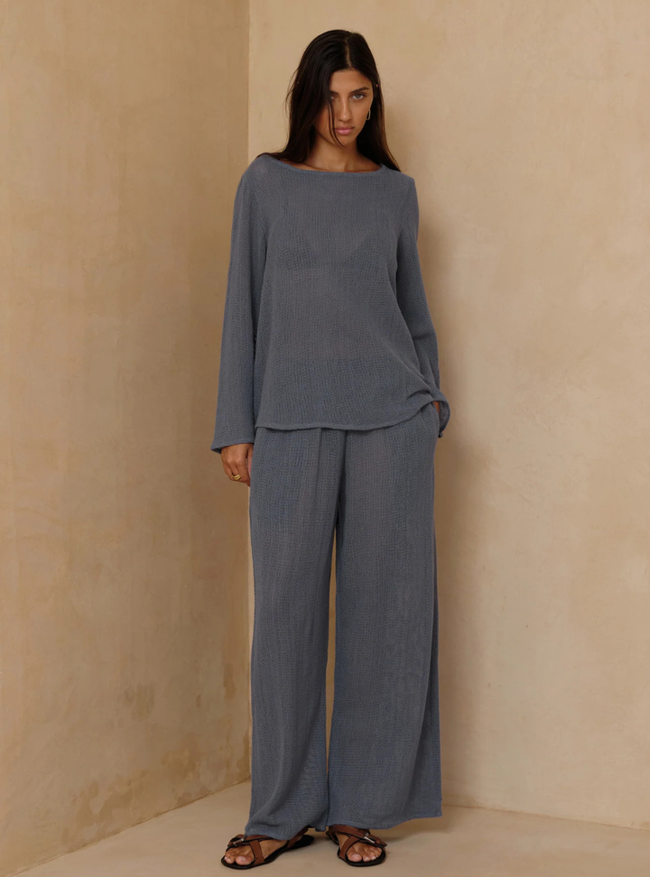 Fenton Mesh Pants - Storm Blue
