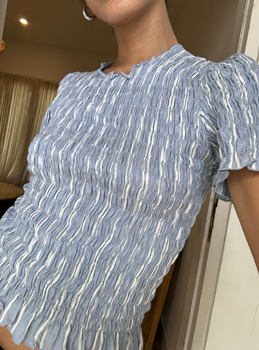 Raincloud Top - Chambray Stripes