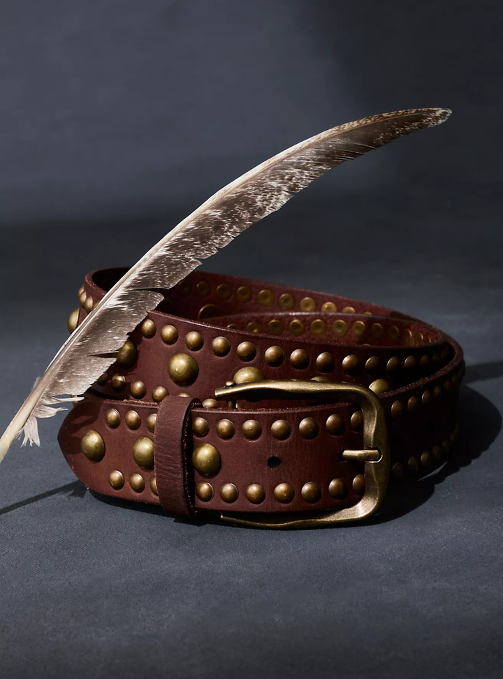 Sola Stud Belt - Cognac