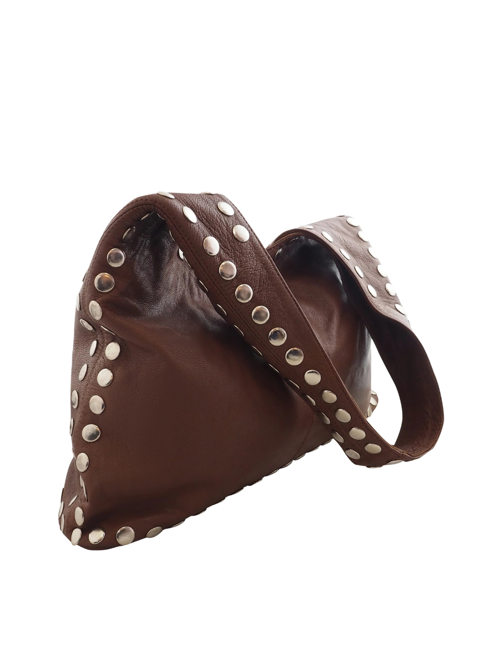 Jenna Studded Hobo - Chocolate