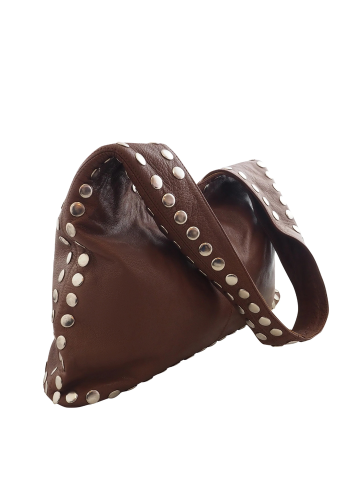 Jenna Studded Hobo - Chocolate