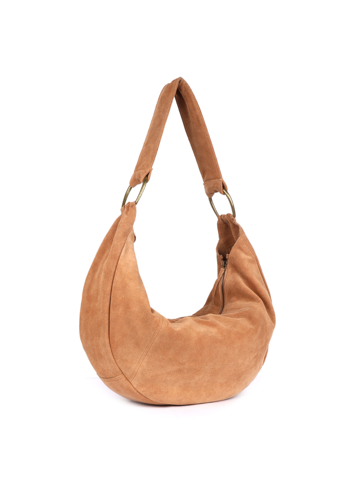 Cynthia Suede Bag - Tan