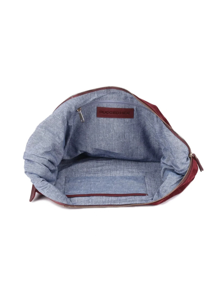 Rosie Large Suede Shopper - Wine