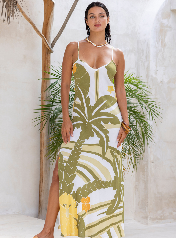 Summer Breeze Maxi Slip - Dirty Martini