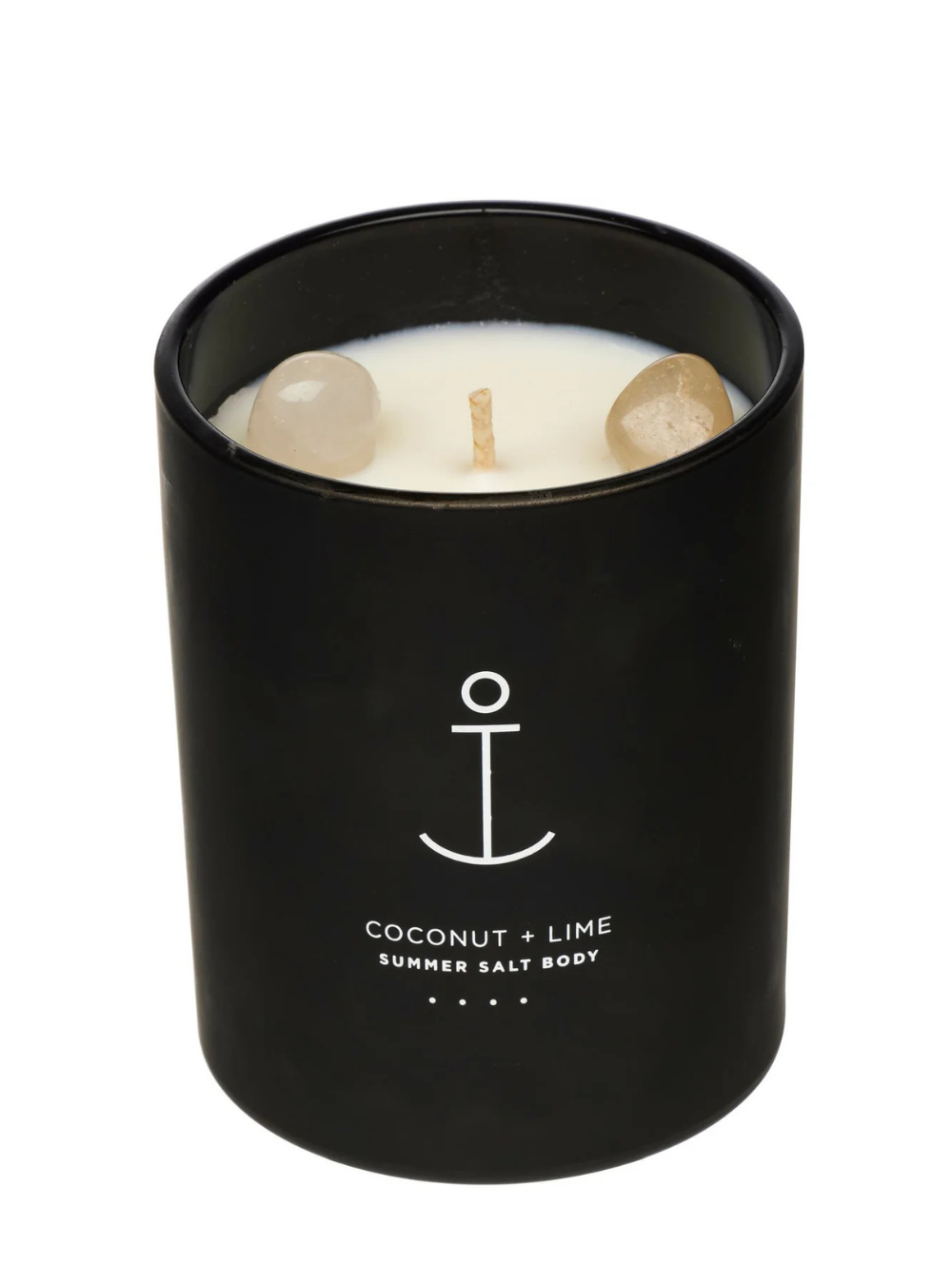 Crystal Infused Soy Candle - Clear Quartz x Coconut & Lime