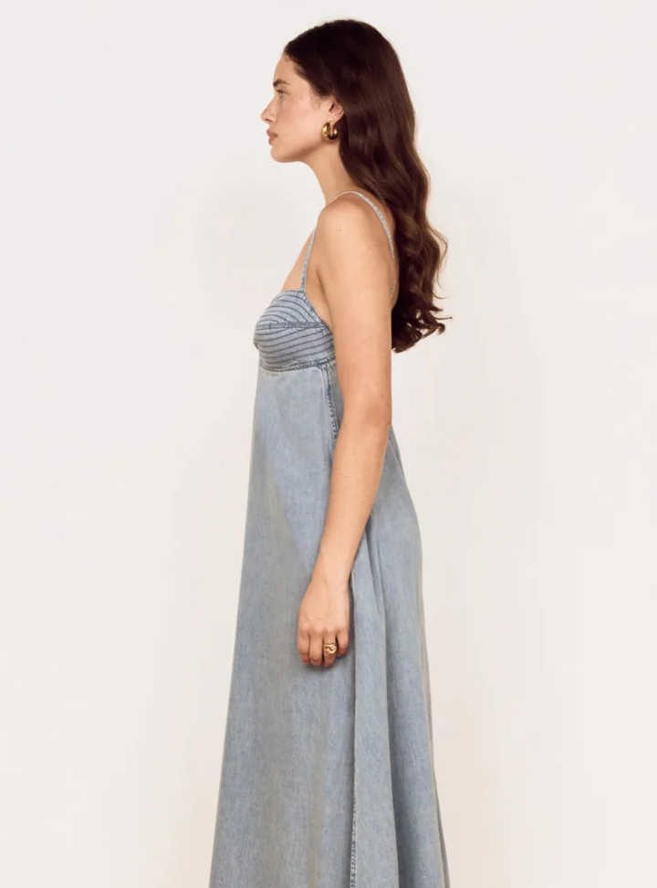 Eden Denim Sundress - Light Denim Wash