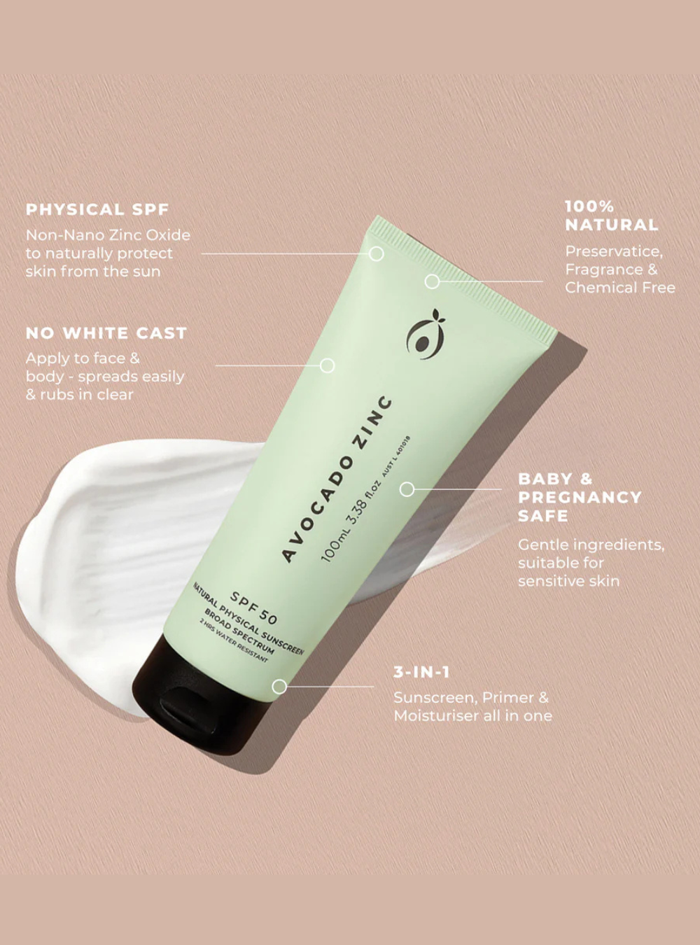 SPF 50 Natural Physical Sunscreen