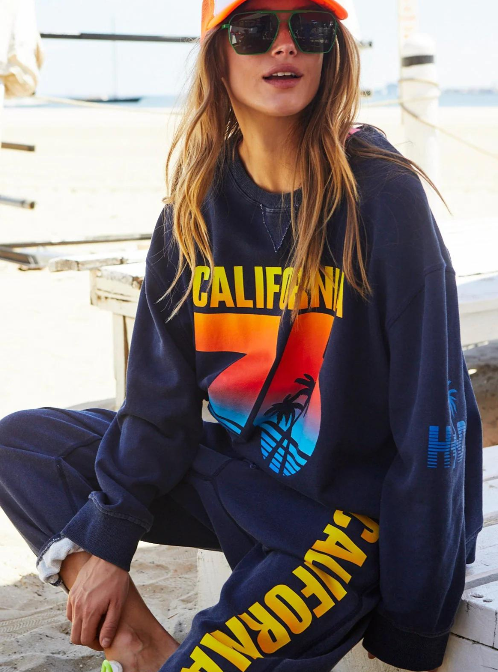 Sunset Cali Sweat - Navy