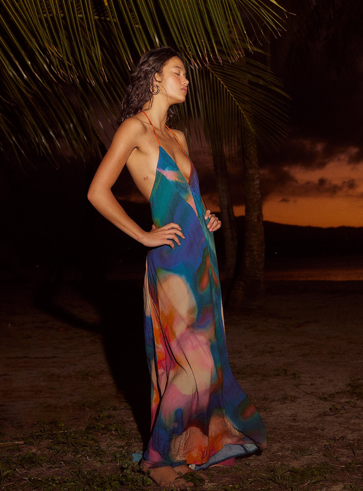 Catalina Maxi Dress - Sunset Combo