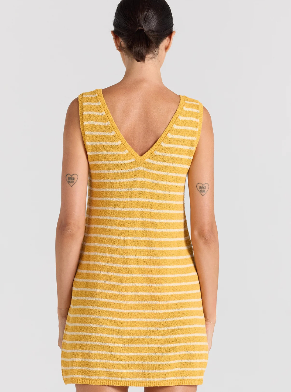 Surfside V Knit Dress - Sunshine