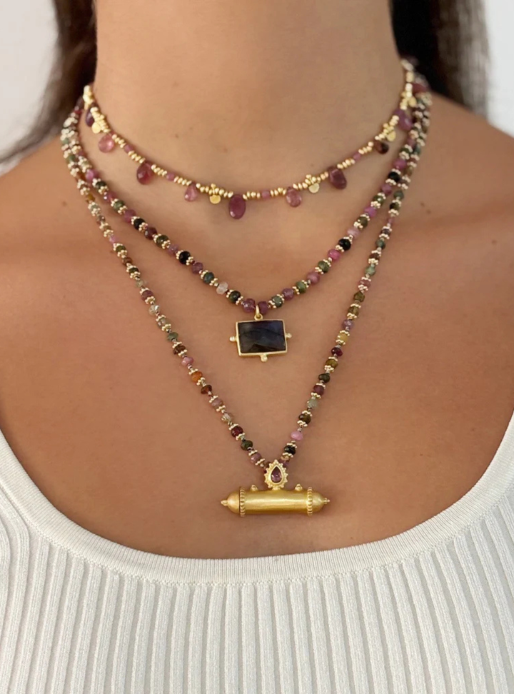 Taj Necklace - Multi Tourmaline