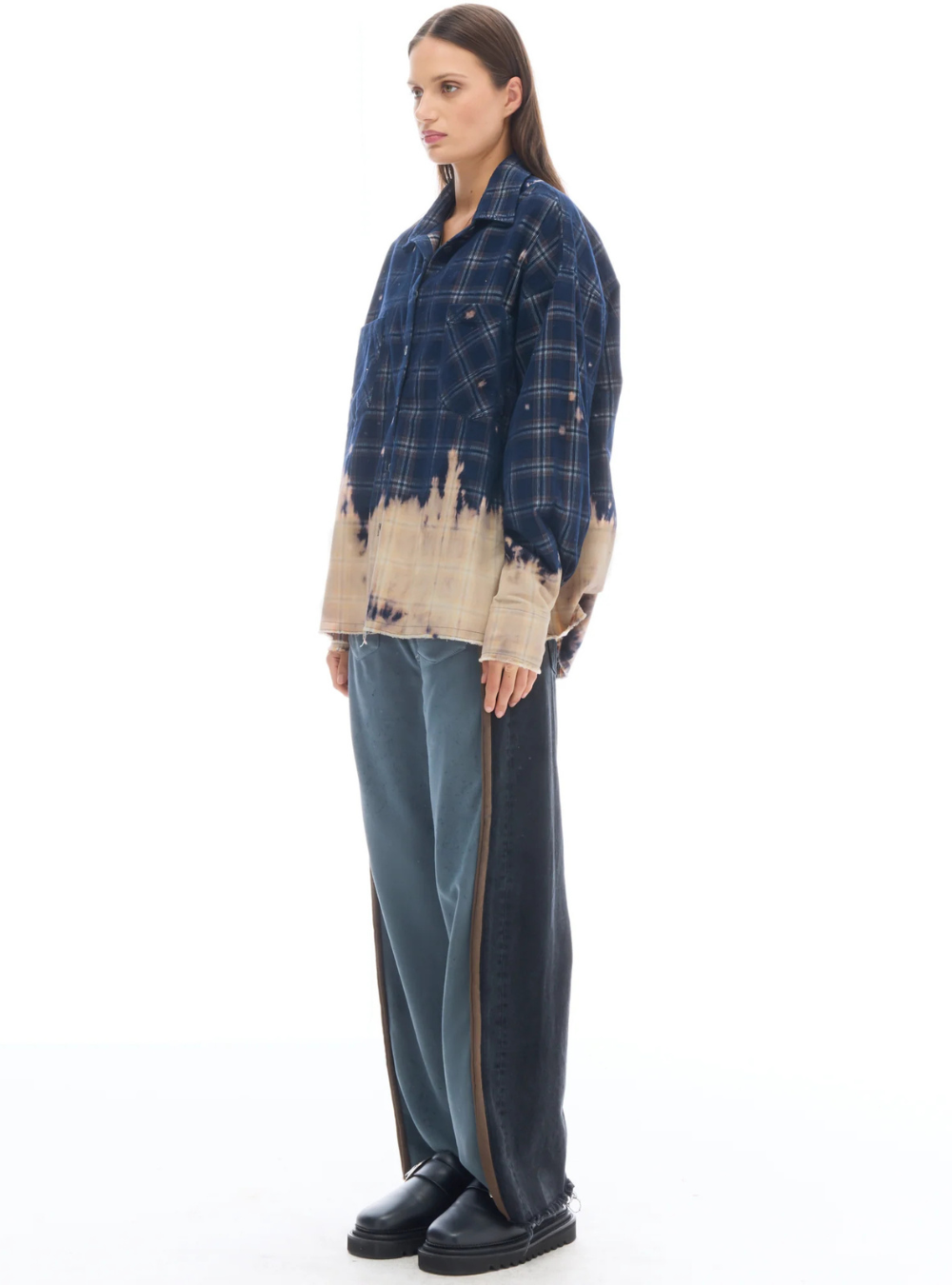 Bleached Checked Cord Shirt