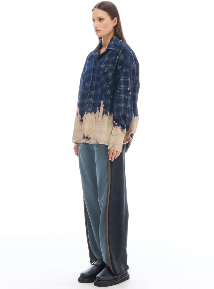 Bleached Checked Cord Shirt